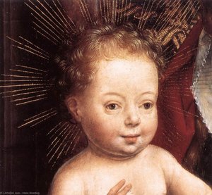 Standing Virgin And Child (detail) — Memling, Hans