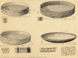 Ethnographic Drawing Of A Sieve — Fernando Barbedo Galhano