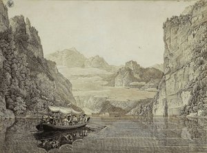 Un Viaggio In Barca Sul Königssee Presso Berchtesgaden (con Karl Friedrich Schinkel E Sua Moglie, Susanne Schinkel, Nata Berger) — Karl Friedrich Schinkel
