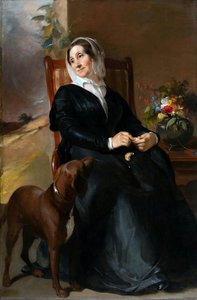 Sarah Sully And Her Dog, Ponto — Thomas Sully