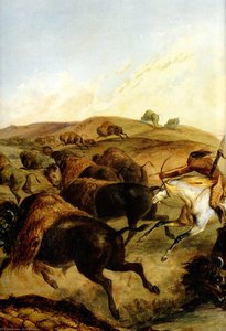 Indians Hunting The Bison — Karl Bodmer