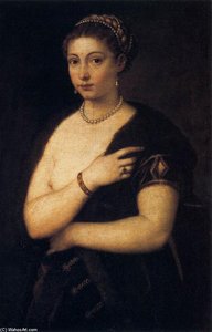 Frau Im Pelzmantel — Tizian