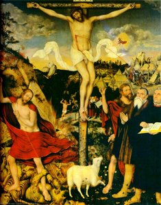 Cristo Salvatore Con Martin Lutero — Luca Cranach Il Vecchio