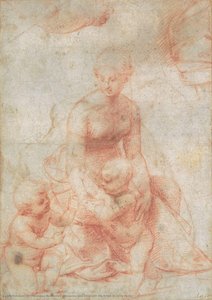 Madonna E Menino Com O Infante São João (recto) — Michelangelo Buonarroti