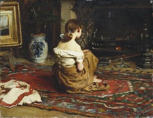 By The Fireside — Francis Montague Holl