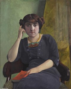Portrait De Jeune Femme En Robe De Velour — Félix Vallotton