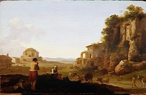 Ruines Du Palais Des Empereurs Et Temple De Minerva Medica A Rome — Cornelis Van Poelenburch