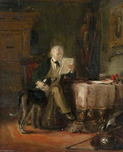Sir Walter Scott In His Study With His Dog 'maida' — Sir William Allan