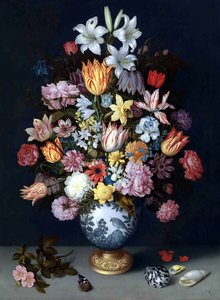 A Still Life Of Flowers In A Wan-li Vase — Ambrosius The Elder Bosschaert