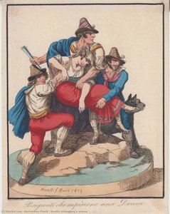 Bandits Kidnapping A Woman — Bartolomeo Pinelli
