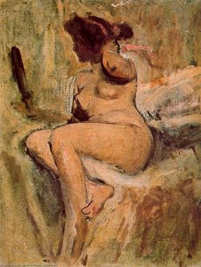 Nude With Mirror — Ignacio Pinazo Camarlench