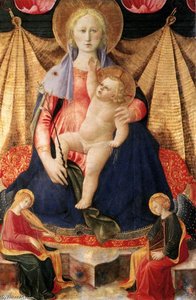 Madonna Of Humility With Two Musician Angels — Zanobi Strozzi