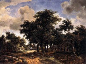 Village Street Under Trees — Meyndert Hobbema