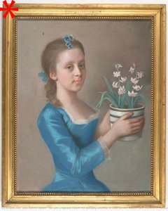 Girl With A Hyacinth Flower Pot (possibly A Portrait Of Lady Caroline Russell, Later Duchess Of Marlborough) — Jean-étienne Liotard