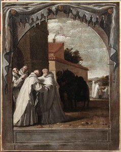 Saint Bernard De Clairvaux Rend Visite Au R.p. Général Guigues Ier — Vicente Carducho