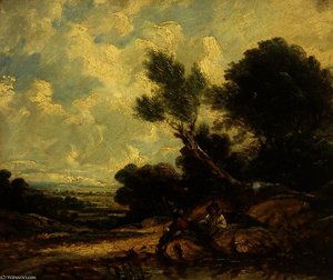 Landscape With Figures — William James Müller