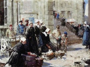 Butter Market, Concarneau — William Lee Hankey