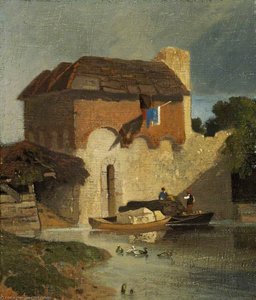 Buildings On A River — John Sell Cotman