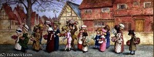 Procession Of Sixteen Children Carrying Flowers — كيت غرينواي