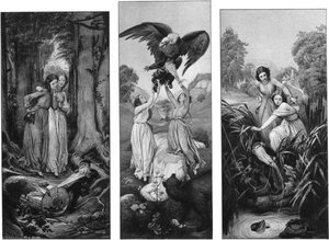 Snow White And Rose Red — Edward Jakob Von Steinle