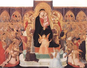 Madonna With Angels And Saints (maestà) — Ambrogio Lorenzetti