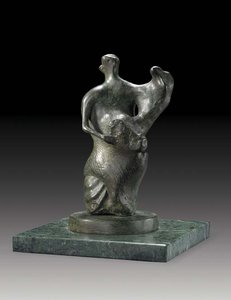 Maquette For Mother And Child; Upright — Henry Moore
