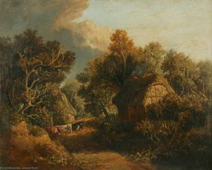 Landscape With A Path Between Cottages — James Stark