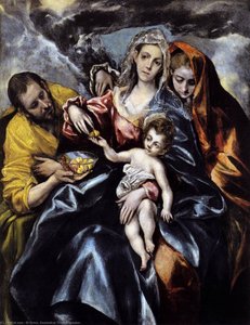 La Familia Santa Con Santa María Magdalena — El Greco