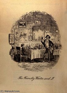 The Friendly Waiter And I' — Hablot Knight Browne