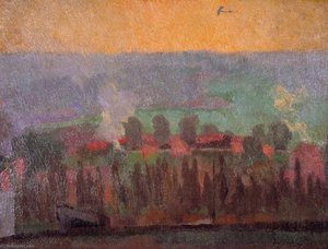 An Aeroplane View From The Compound, Alexandra Palace Civil Internment Camp — Rudolf Helmut Sauter