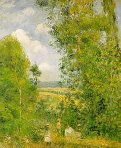 Resting In The Woods At Pontoise, Oil On Canv — Camille Pissarro