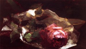 Still Life With Rose — John La Farge