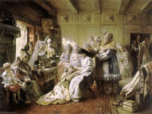 The Russian Bride's Attire — Konstantin Yegorovich Makovsky