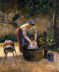 La Lavandera (también Conocida Como Lavandería) — Camille Pissarro