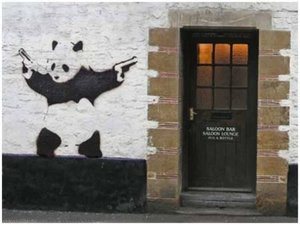 Panda Avec Des Armes À Feu — Banksy