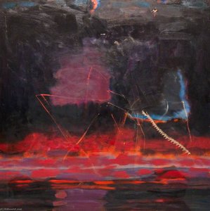 Sunset Over A Lake — John Houston