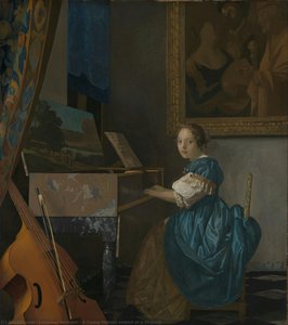 Una Giovane Donna Seduta Al Virginal — Johannes Vermeer