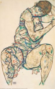 Mujer Sentada Con Su Mano Izquierda En El Cabello — Egon Schiele
