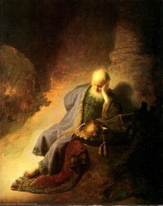 Jeremia Învățătorul Despre Distrugerea Ierusalimului — Rembrandt Van Rijn