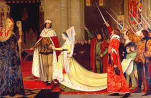 King Edward Iv And His Queen, Elizabeth Woodville At Reading Abbey, 1464 — Ernest Board