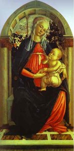 La Virgen María Con El Niño Jesús En El Rosaleda — Sandro Botticelli