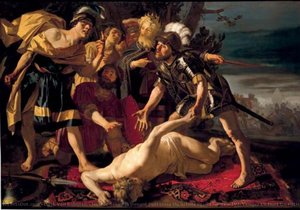 Mucius Scevolla Devant Porsenna Ou Achille Prépare À Venger La Mort De Patrocle — Dirck Van Baburen