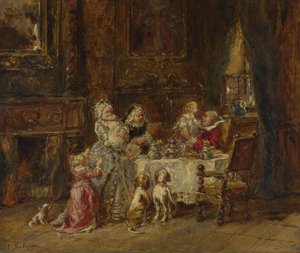 Grandfather's Birthday — Eugène Isabey