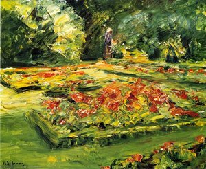 Flower Terrace In The Wannsee Garden, Facing East — Max Liebermann