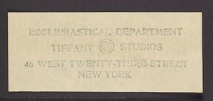 Design For Marble And Glass Mosaic Font — Louis Comfort Tiffany