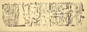 Bozzetto Per Il Rivestimento Dei Blocchi Murari Della Fontana Nel Cortile D — Pietro Consagra