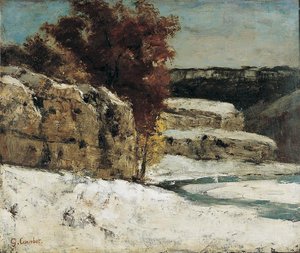 Winter Landscape At Ornans — Gustave Courbet