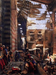 A View Of The Street And Morque Of Ghorreyah, Cairo — John Frederick Lewis