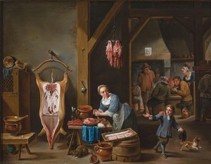 Sausage Making — David Teniers Ii Le Jeune
