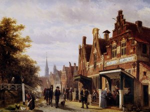 Village View — Cornelis Springer
